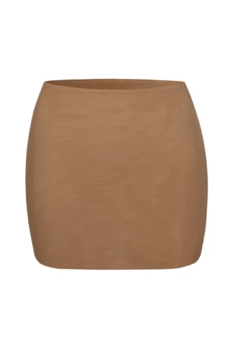 Intimates Soft Mesh Low-Rise Micro Mini Sliprock in Almond