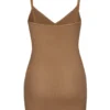 Intimates Soft Mesh Mini-Slipkleid mit V-Ausschnitt in Mandel Intimates Soft Mesh Mini-Slipkleid mit V-Ausschnitt in Mandel