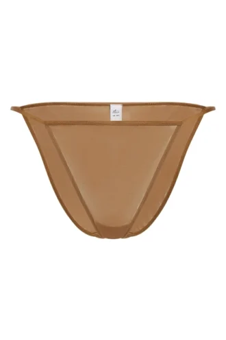 Intimates Soft Mesh String-Bikini in Almond