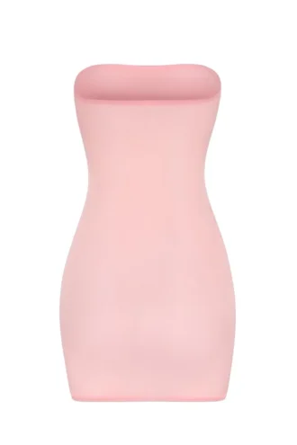 Intimates Soft Sheer-Mesh Bandeau Mini-Unterkleid in Pink