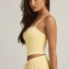 Isalie Modal-Camisole-Pyjama-Oberteil in Pastellgelb