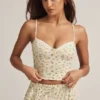 Isalie Modal-Camisole-Pyjama-Oberteil mit Zitronenprint