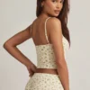 Isalie Modal-Camisole-Pyjama-Oberteil mit Zitronenprint