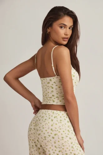Isalie Modal-Camisole-Pyjama-Oberteil mit Zitronenprint