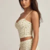 Isalie Modal-Camisole-Pyjama-Oberteil mit Zitronenprint