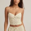 Isalie Modal-Camisole-Pyjama-Oberteil mit Zitronenprint