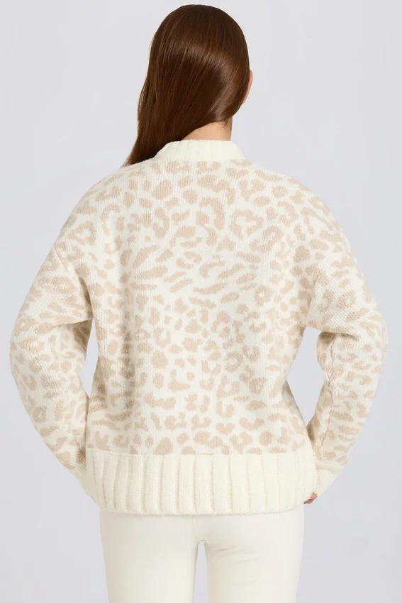 Jacquard-Strick-Oversize-Pullover in Ice Jacquard-Strick-Oversize-Pullover in Ice