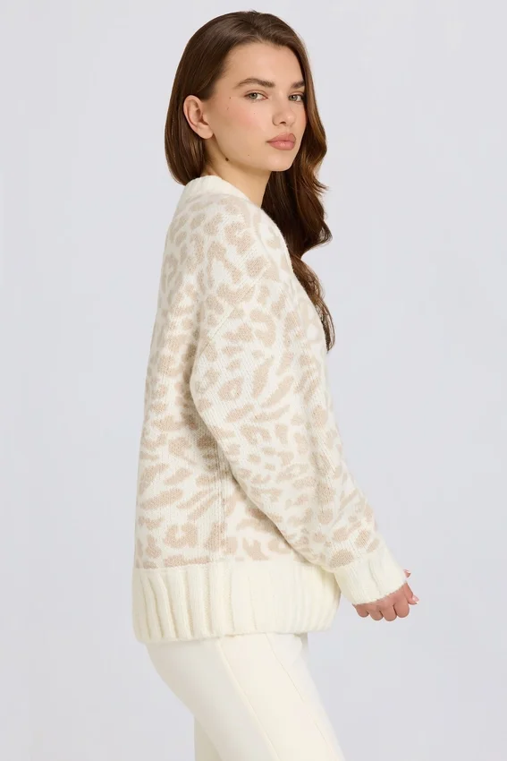 Jacquard-Strick-Oversize-Pullover in Ice Jacquard-Strick-Oversize-Pullover in Ice