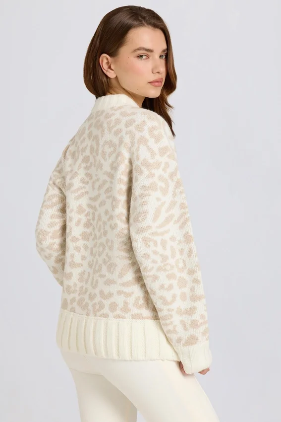 Jacquard-Strick-Oversize-Pullover in Ice Jacquard-Strick-Oversize-Pullover in Ice