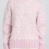 Jacquard-Strick-Oversize-Pullover in Pink Jacquard-Strick-Oversize-Pullover in Pink