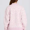 Jacquard-Strick-Oversize-Pullover in Pink Jacquard-Strick-Oversize-Pullover in Pink