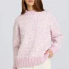 Jacquard-Strick-Oversize-Pullover in Pink Jacquard-Strick-Oversize-Pullover in Pink