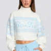 Jacquard-Strick-Pullover in Elfenbein Jacquard-Strick-Pullover in Elfenbein