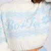 Jacquard-Strick-Pullover in Elfenbein Jacquard-Strick-Pullover in Elfenbein