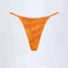 Jalama verzierte Bikinihose im String-Stil mit tropischem Print in Orange