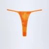 Jalama verzierte Bikinihose im String-Stil mit tropischem Print in Orange