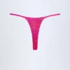 Jalama verzierte String-Bikini-Unterteile mit Pink Tropical-Print