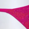 Jalama verzierte String-Bikini-Unterteile mit Pink Tropical-Print