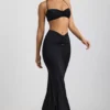 Jerika Slinky Jersey Bralette mit Metallverzierung und Neckholder-Ausschnitt in Schwarz
