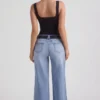 Jeylan Low-Rise-Jeans mit weitem Bein in Vintage-Waschung Jeylan Low-Rise-Jeans mit weitem Bein in Vintage-Waschung