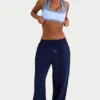 Jogginghose aus gebürstetem Jersey mit weitem Bein in Classic Navy Jogginghose aus gebürstetem Jersey mit weitem Bein in Classic Navy