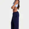 Jogginghose aus gebürstetem Jersey mit weitem Bein in Classic Navy Jogginghose aus gebürstetem Jersey mit weitem Bein in Classic Navy