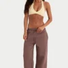Jogginghose aus gebürstetem Jersey mit weitem Bein in Kakao Jogginghose aus gebürstetem Jersey mit weitem Bein in Kakao