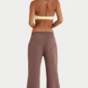Jogginghose aus gebürstetem Jersey mit weitem Bein in Kakao Jogginghose aus gebürstetem Jersey mit weitem Bein in Kakao