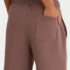 Jogginghose aus gebürstetem Jersey mit weitem Bein in Kakao Jogginghose aus gebürstetem Jersey mit weitem Bein in Kakao
