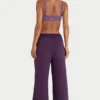 Jogginghose aus gebürstetem Jersey mit weitem Bein in Pflaume Jogginghose aus gebürstetem Jersey mit weitem Bein in Pflaume