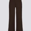 Jogginghose aus geripptem Strick mit weitem Bein in Pecan Jogginghose aus geripptem Strick mit weitem Bein in Pecan