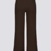 Jogginghose aus geripptem Strick mit weitem Bein in Pecan Jogginghose aus geripptem Strick mit weitem Bein in Pecan
