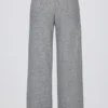 Jogginghose aus Strick mit mittlerer Leibhöhe und weitem Bein in Grau Jogginghose aus Strick mit mittlerer Leibhöhe und weitem Bein in Grau