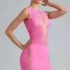 Joni verzierter Minirock mit mittlerer Leibhöhe in Bubblegum-Pink Joni verzierter Minirock mit mittlerer Leibhöhe in Bubblegum-Pink
