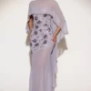 Jovelle transparenter, drapierter Chiffon-Umhang in Lila Jovelle transparenter, drapierter Chiffon-Umhang in Lila