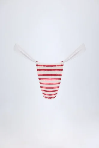 Kauai Ruched Cheeky Bikinihosen in Kirschrot