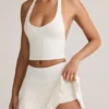 Keoni Modal Mini-Skort mit niedriger Leibhöhe und Rüschen in Weiß Keoni Modal Mini-Skort mit niedriger Leibhöhe und Rüschen in Weiß