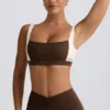 Kontrast-Sport-BH in Pecan-Melange Kontrast-Sport-BH in Pecan-Melange
