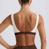 Kontrast-Sport-BH in Pecan-Melange Kontrast-Sport-BH in Pecan-Melange