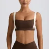 Kontrast-Sport-BH in Pecan-Melange Kontrast-Sport-BH in Pecan-Melange