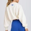 Kürzliches Sweatshirt mit Viertelreißverschluss in Weiß Kürzliches Sweatshirt mit Viertelreißverschluss in Weiß