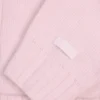 Kurzer Hoodie aus weichem Strick mit Reißverschluss in zartem Rosa