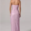 La Rochette Verziertes Bandeau-Maxikleid mit Cowl-Taille in Rosa