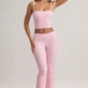 Lai Modal-Oberteil mit quadratischem Ausschnitt in Pastellrosa