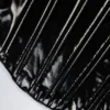 Lamiya Vinyl-Korsett-Oberteil mit Schnürung in Schwarz Lamiya Vinyl-Korsett-Oberteil mit Schnürung in Schwarz