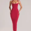 Landen Halterneck Midaxi-Kleid in Kirschrot Landen Halterneck Midaxi-Kleid in Kirschrot