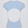 Langarm-T-Shirt mit Cut-outs in Sky Langarm-T-Shirt mit Cut-outs in Sky