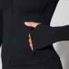 Langarmjacke mit Reißverschluss in Schwarz Langarmjacke mit Reißverschluss in Schwarz