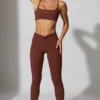 Lange Leggings mit Taschen in Braun Lange Leggings mit Taschen in Braun