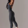 Langer Jumpsuit mit Cut-outs in Grau